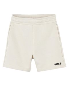 BOSS Baby Boys SS25 Beige Cotton Shorts