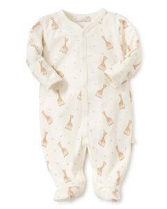 Kissy Kissy Ivory Sophie La Girafe Pima Cotton Babygrow