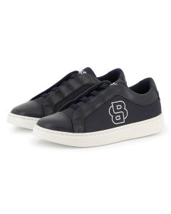 BOSS Boys SS25 Navy Blue Double B Trainers
