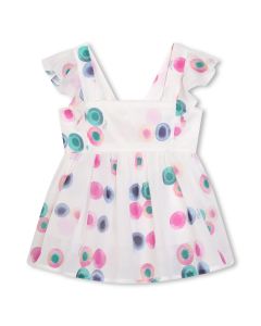 Chloé Girls White Voile Fusion Cotton Blouse