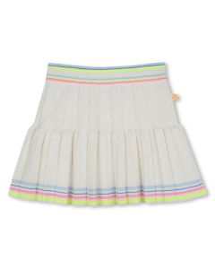 Billieblush Girls SS25 Ivory Pointelle Knit Skirt