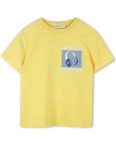 Billieblush Boys Yellow Slogan Cotton T-Shirt