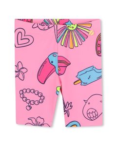 Billieblush Girls SS25 Neon Pink Patterned Cycling Shorts