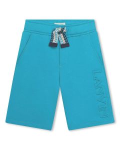 Lanvin Turquoise Embossed Logo Short