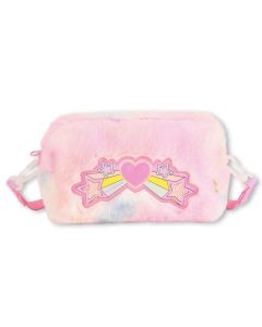 Billieblush Girls Pink Faux Fur Pencil Case with Carrying Strap