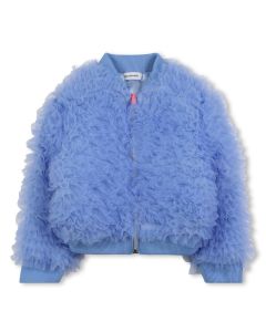 Billieblush Girls Blue Tulle Ruffle Jacket