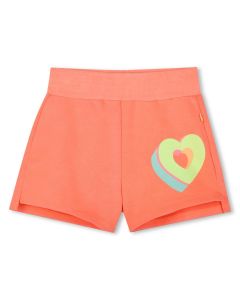 Billieblush Girls SS25 Neon Coral Cotton Shorts