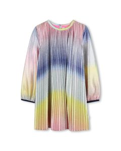Billieblush Girls Metallic Rainbow Coloured Plissé Dress