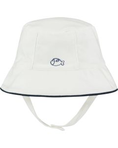 Emile Et Rose Baby Boys White 'Farley' Sunhat
