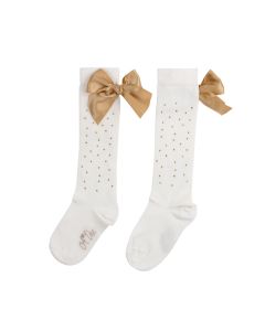 A Dee White 'Rae'' Diamante Knee High Socks