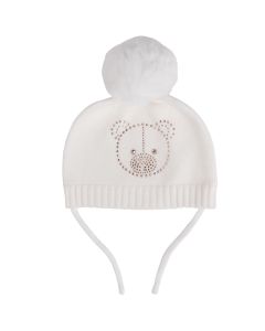 Little A Ivory 'Glynne' Pom Pom Hat