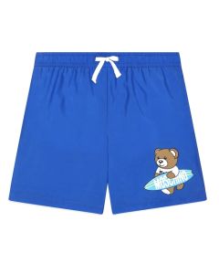 Moschino Boy's Victoria Blue Surfboard Swim Shorts