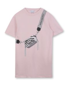 MARC JACOBS Girls Pale Pink Cotton Snapshot Bag Dress WS25