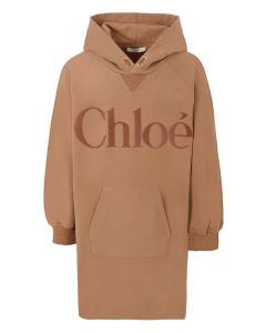 Chloe Girls Caramel Brown Hooded Dress WS25