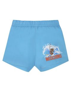 Moschino Baby Boys Ocean Blue Surf Bear Swim Shorts SS25