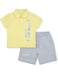 Mitch & Son 'Gael' lemon glo polo short set