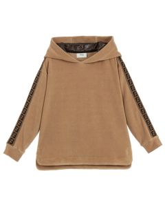Fendi Boys Beige Cotton Velour Top