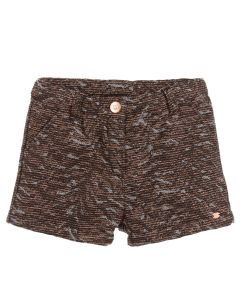 3Pommes Black & Gold Jacquard Shorts