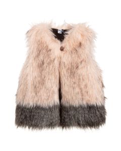 3Pommes Girls Pink Faux Fur Gilet