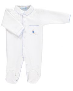Mini-La-Mode White Peter Rabbit Quilted Babygro