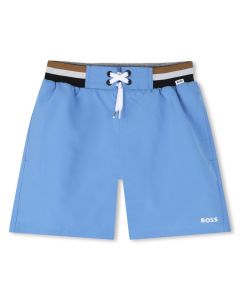 BOSS Boys Blue Lace Up Swim Shorts SS25