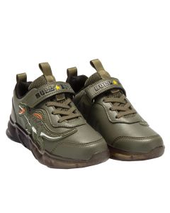 Bull Boys Dinosaur 'Spinosauro' Khaki Trainers With Black Sole