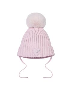 Little A 'Kamila' Pink Pom Pom Hat WS25