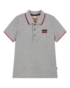 Levi's Boys Grey Cotton Piqué Polo Shirt