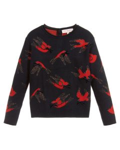 LILI GAUFRETTE Girls Blue Sweater