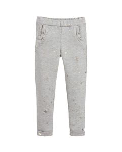LILI GAUFRETTE Girls Grey Cotton Trousers