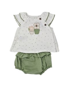 Mayoral Baby Girl Green Short Set