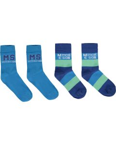 Mitch & Son King Of The Jungle 'Kieran' Blue And Green Socks