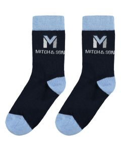 Mitch & Son 'Perry' Blue And Grey Socks