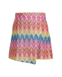 Missoni Girls Pink Zigzag Knit Skort SS25