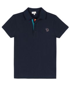 Paul Smith Junior Boys Navy Zebra 21 Polo Shirt