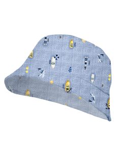 Jamiks Boys Deep Blue Boats UV Protection Sunhat