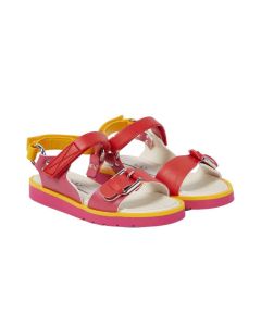 Stella McCartney Girls Red, Pink And Yellow Sandals