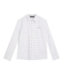 Tommy Hilfiger Boys White Oxford Stretch Cotton Shirt