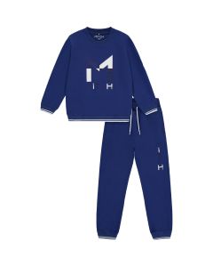Mitch Leon' Navy Blue Square Logo Tracksuit