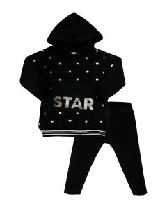 Everything Must Change Black And Silver Print Tracksuit