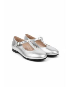 Beberlis Silver Flat Shoes With A Buckle Fastening