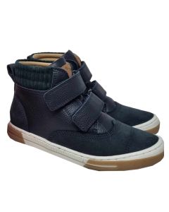 Shoo Pom Boys "John Scratcher" Velcro Boots And Green Cuff