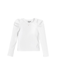 BCBG Girls Puff Long Sleeve Ivory Top