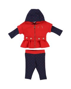 LITTLE MARC JACOBS Little Girl's Red And Navy Tracksuit
