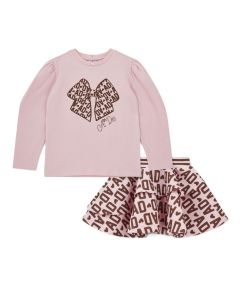 A Dee 'Milan' Initial Pink Top Skirt Set WS25