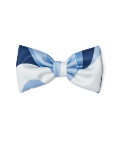 A Dee 'Leighton' Blue Swirl Print Bow Clip WS25