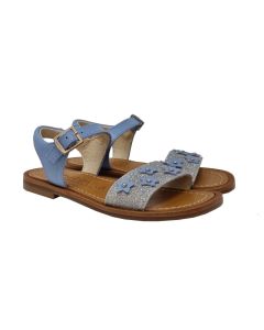 Beberlis Pale Blue Sandals with Applique Stars