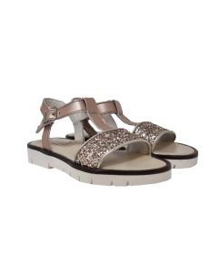 Beberlis Rose Gold Glitter Sandals