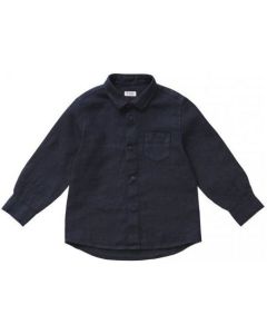 IL Gufo Boy's Navy Blue Linen Shirt
